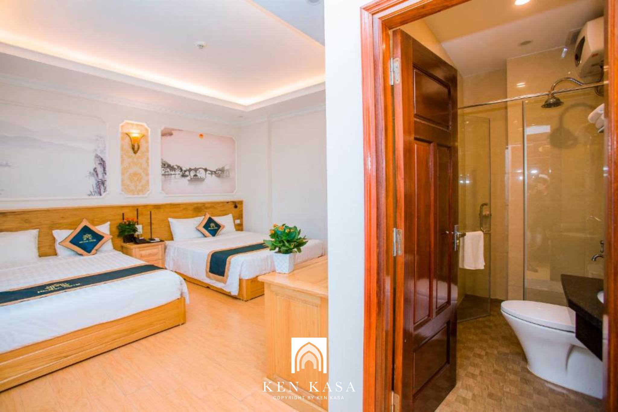 không gian phòng ngủ của Melissa Hotel Ninh Bình